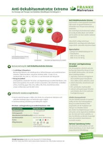 Produktblatt Anti-Dekubitusmatratze Extrema