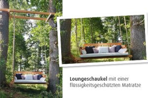 Loungeschaukel mit Matratze flüssigkeitsdicht